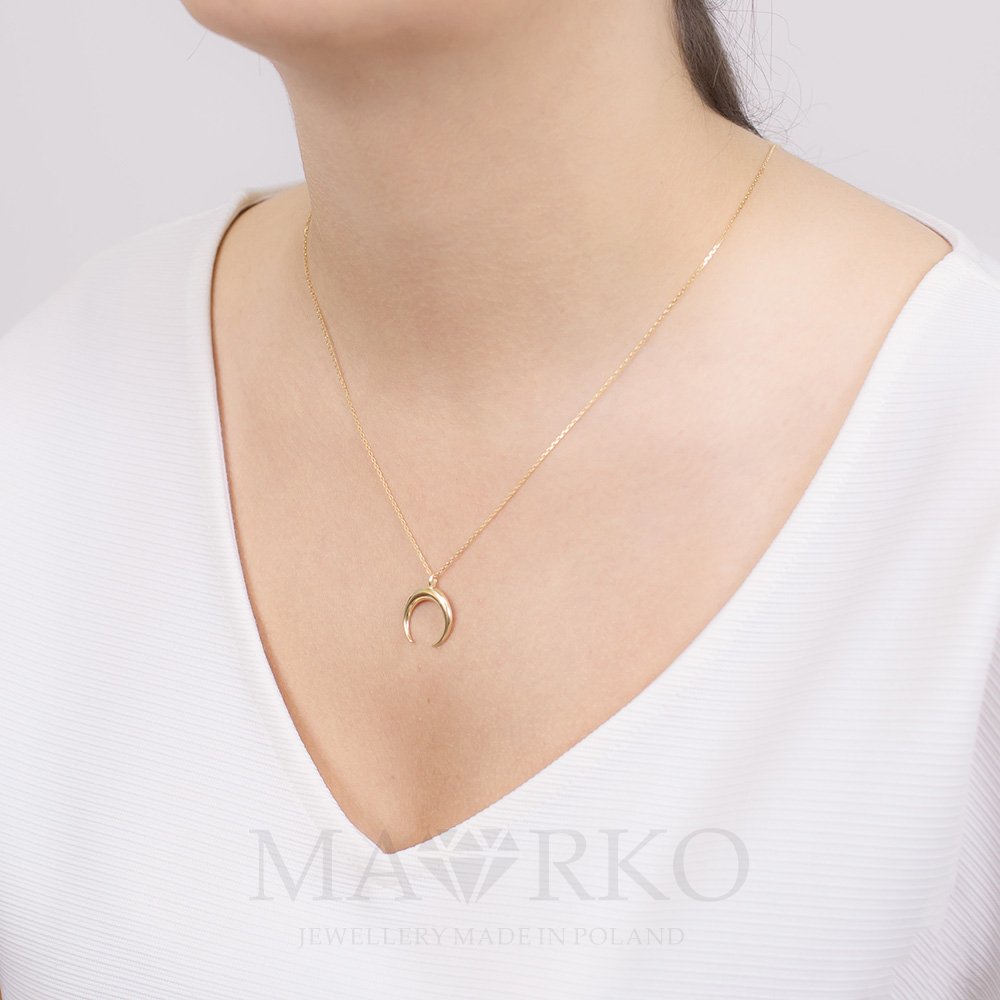 złoty naszyjnik księżyc